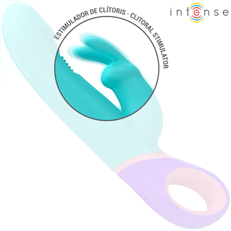 Vibromasseur Rabbit Monica Point G Rotatif Bleu - Intense