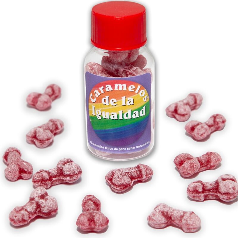 Bonbons Coquins Forme Pénis Fraise Cerise x12 - Diablo Picante