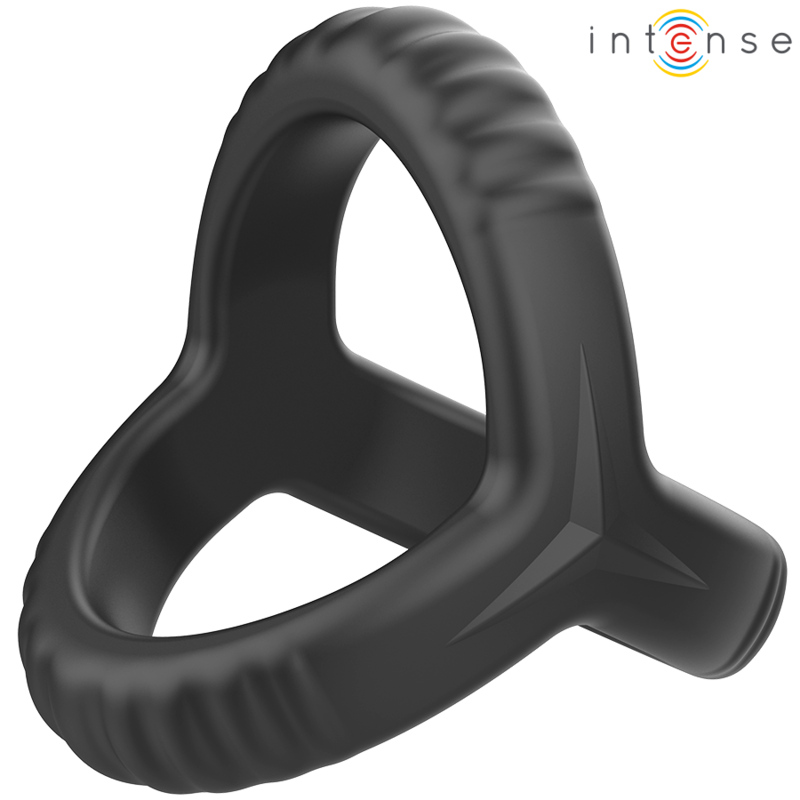 Anneau Pénien Double Carson Silicone Noir - Intense