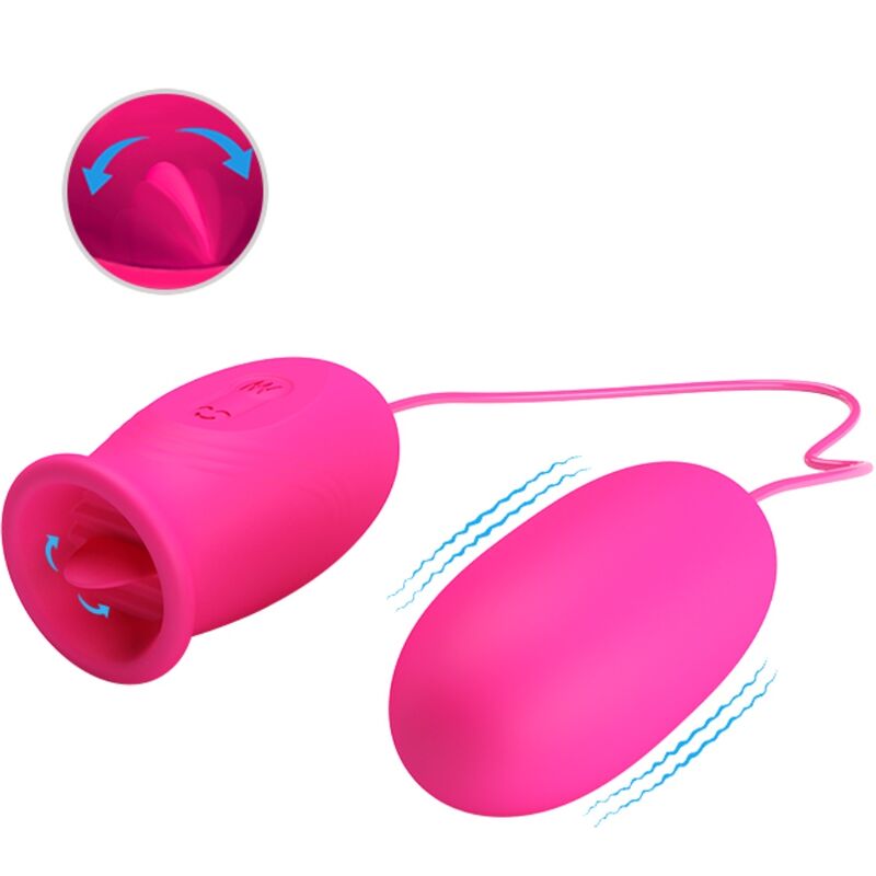 Oeuf Vibrant Pretty Love Double Stimulation Rose - Pretty Love