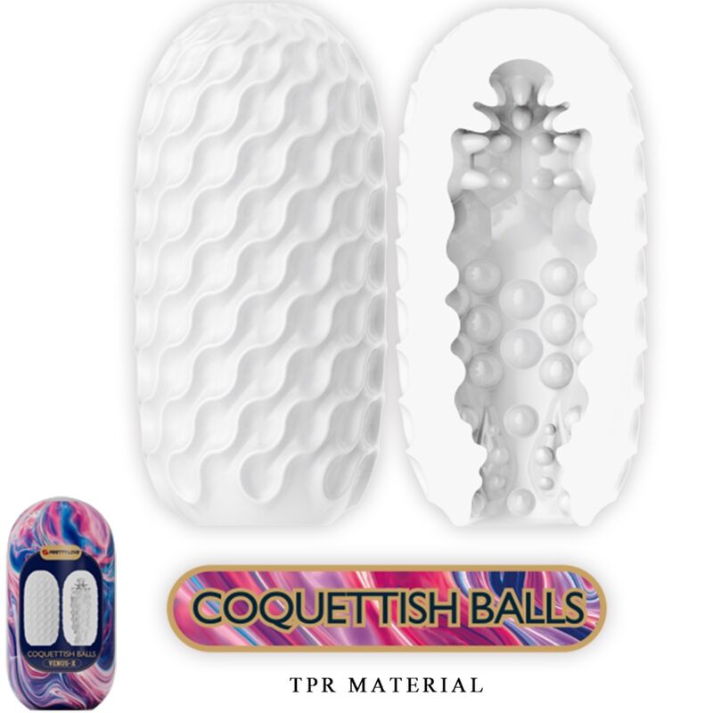 Masturbateur Coquettish Balls Blanc - Pretty Love
