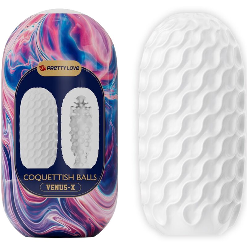 Masturbateur Coquettish Balls Blanc - Pretty Love
