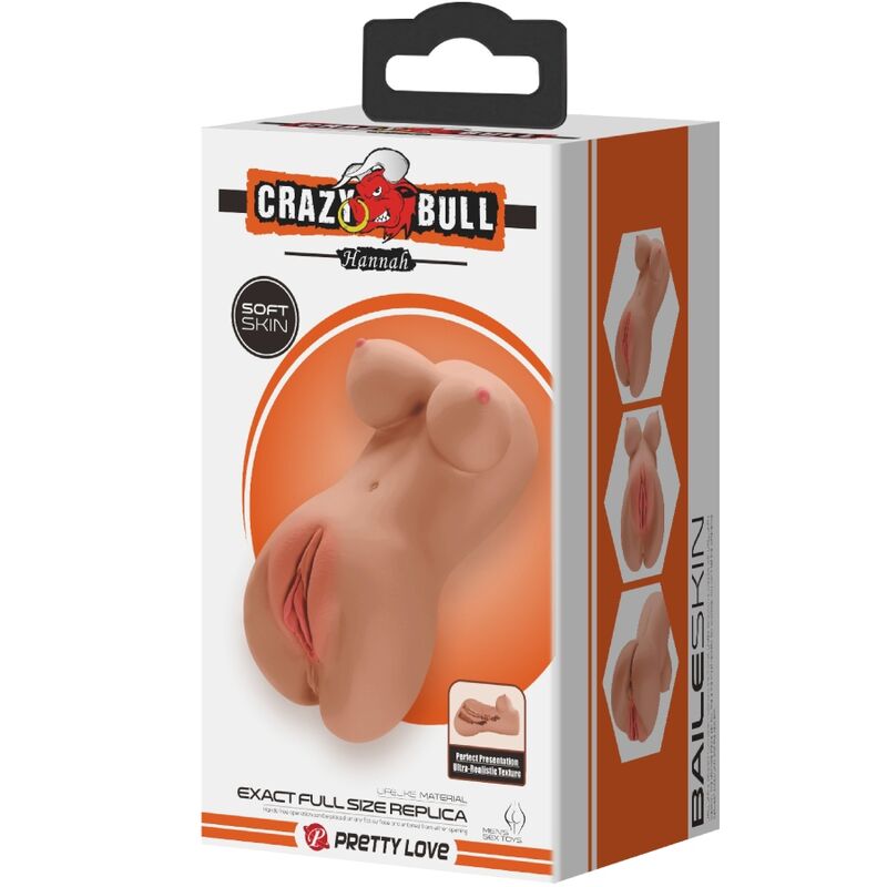 Masturbateur Hannah Double Orifice Réaliste - Crazy Bull