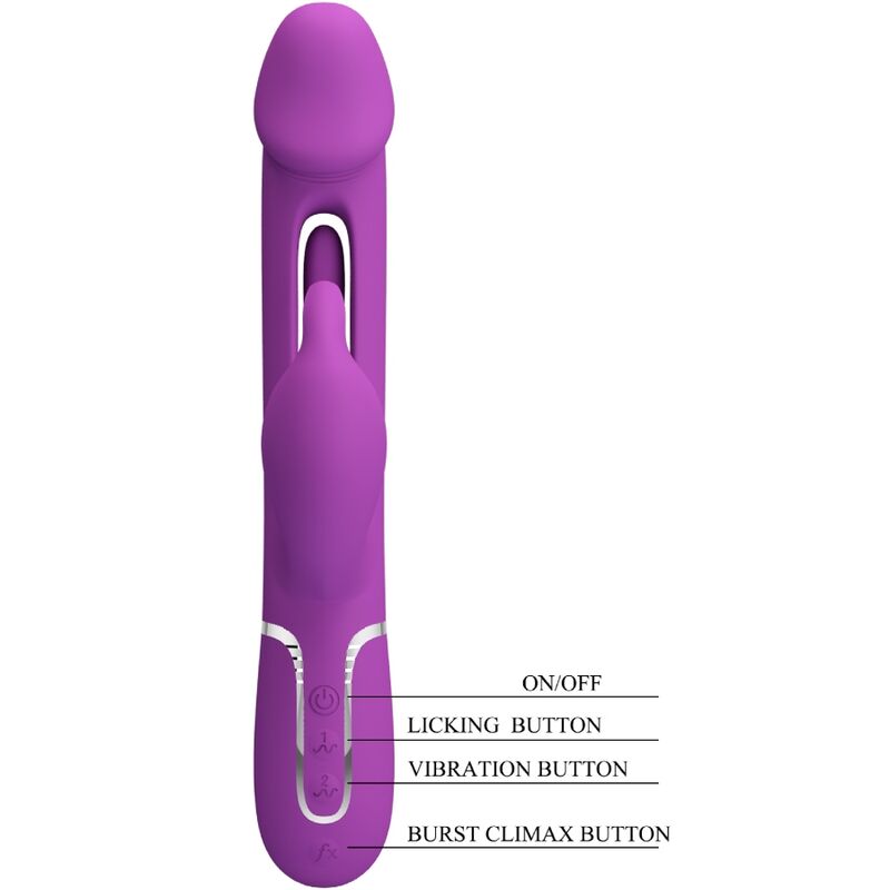Vibromasseur Rabbit Kampas Multifonction 3 en 1 Violet - Pretty Love