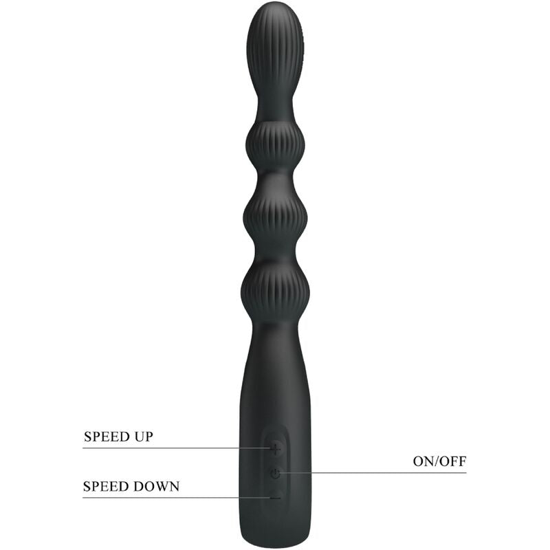 Vibromasseur Anal Federer 12 Vibrations Noir - Pretty Love
