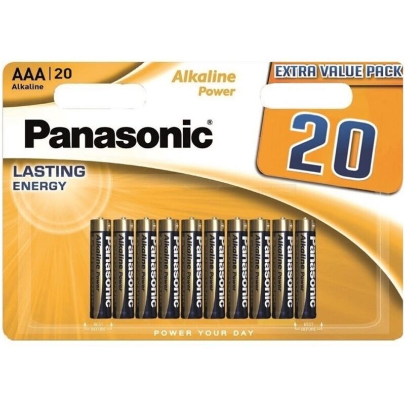 Piles alcalines AAA LR03 Bronze blister x20 - Panasonic - PANASONIC