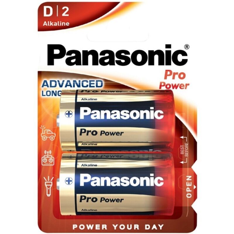 Piles alcalines LR20 taille D Pro Power blister x2 - Panasonic - PANASONIC
