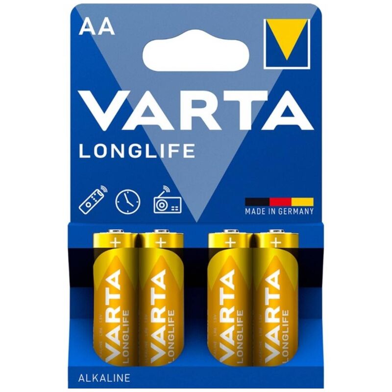 Piles alcalines longue durée AA LR6 x4 - Varta - VARTA