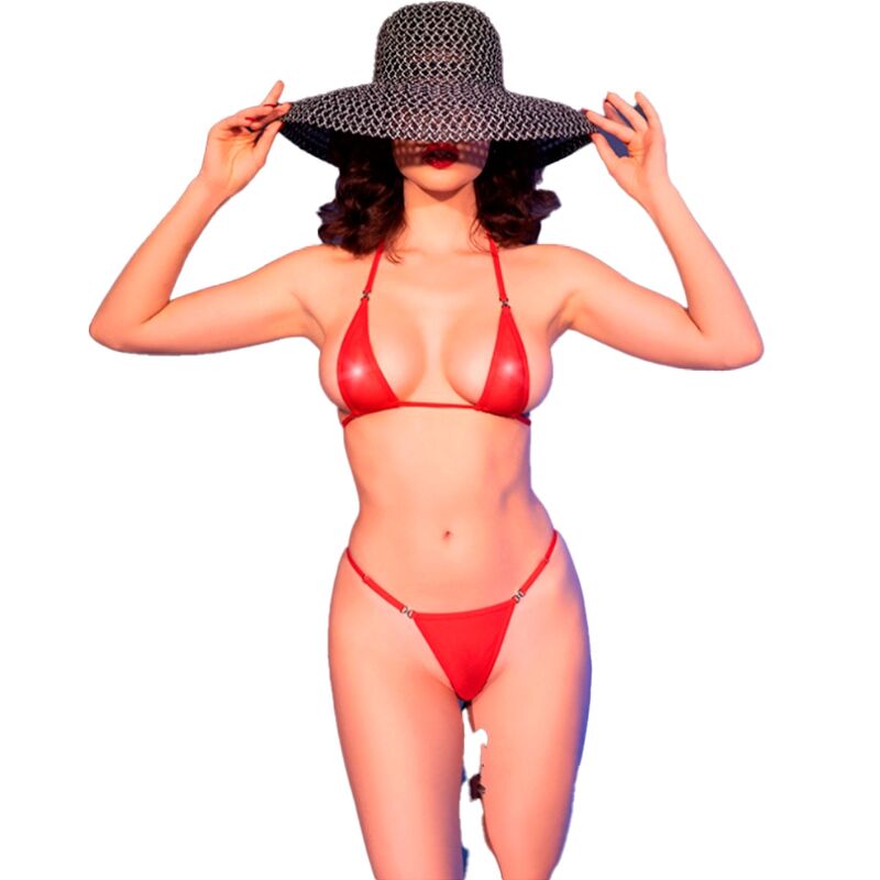Chilirose - Microkini Rouge CR 4840 - Taille S/M