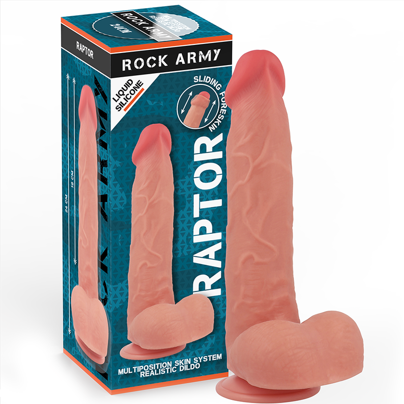 Gode Réaliste Raptor Silicone Liquide 24cm - Rockarmy