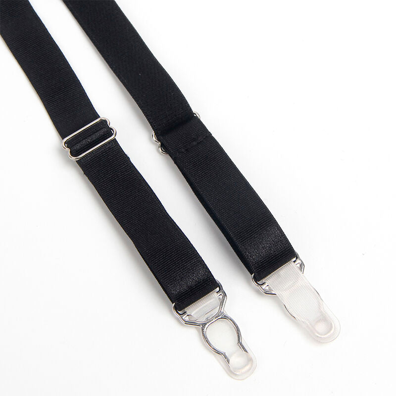 Ensemble lingerie bondage avec porte-jarretelles noir S/M - Subblime - SUBBLIME SETS