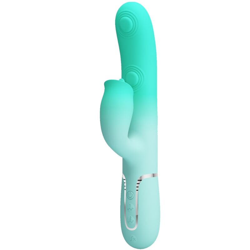 Vibromasseur Lapin Multifonction Gigi Vert Aqua - Pretty Love