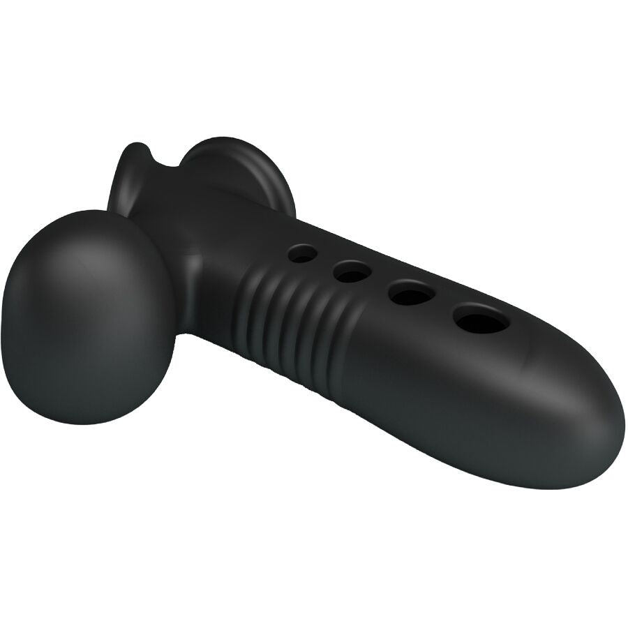 Gaine Pénis Gonflable Pretty Love Anneau Testiculaire Noir