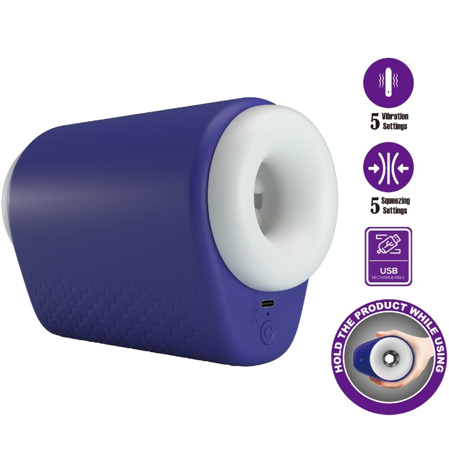 Masturbateur Masculin DJ Lady Vibrant 5 Vitesses Violet - Pretty Love