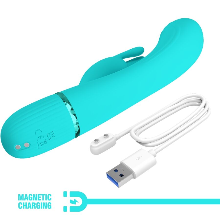 Vibromasseur Rabbit Scocco Turquoise - Pretty Love