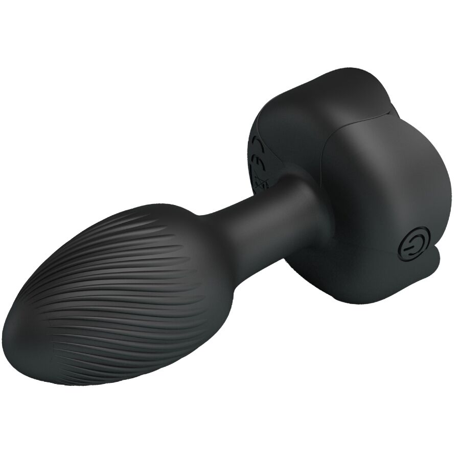 Plug Anal Vibrant Lumineux Olman LED Noir - Pretty Love
