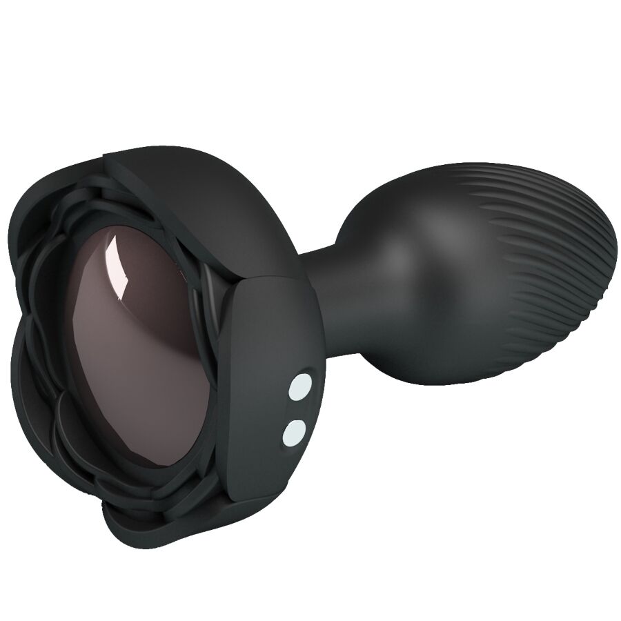 Plug Anal Vibrant Lumineux Olman LED Noir - Pretty Love