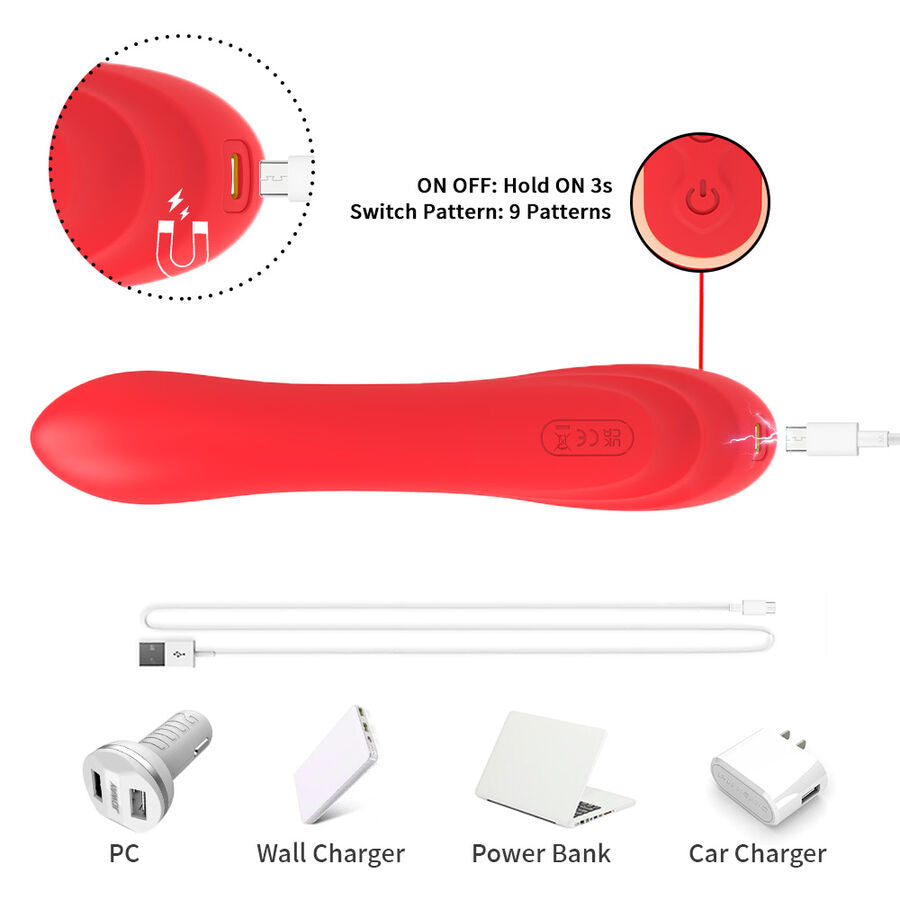 Vibrateur Stimulateur Point G Armony Langue Oscillante Rouge