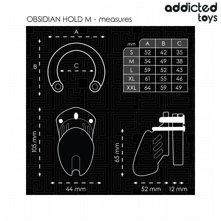 Cage Chasteté Obsidian Hold Taille M - Addicted Toys