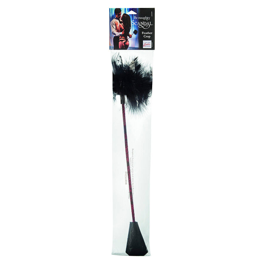 Cravache Plumeau BDSM Scandal Rouge Noir - CalExotics