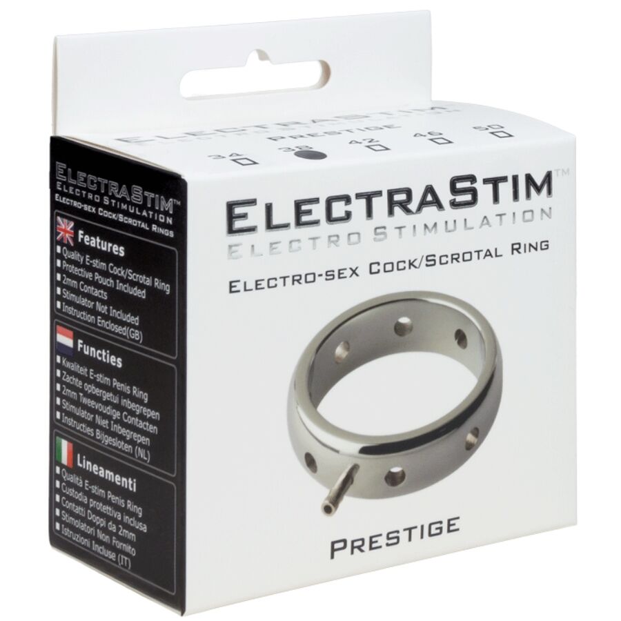 Anneau Pénien Électrostimulant Prestige Métal 46mm - ElectraStim