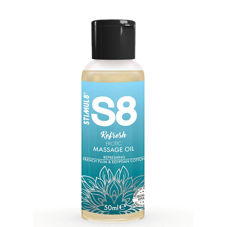 Huile de Massage Érotique S8 Refresh Coton 50ml - Stimul8