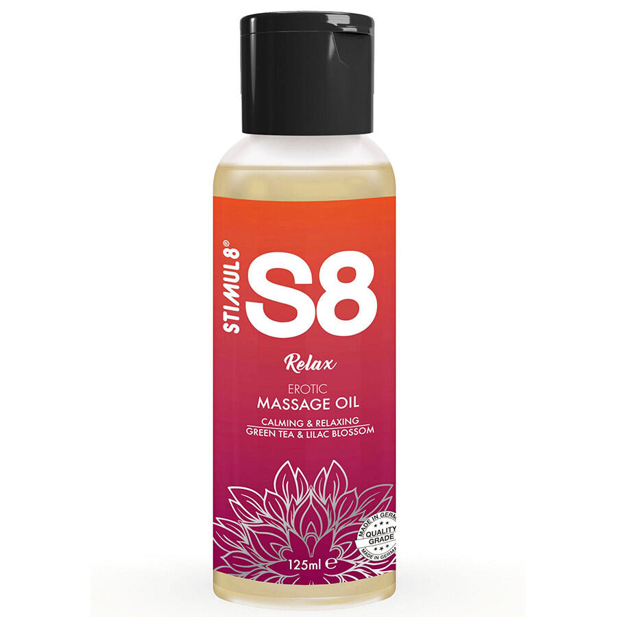 Huile de Massage S8 Relax Thé Vert 125ml - Stimul8