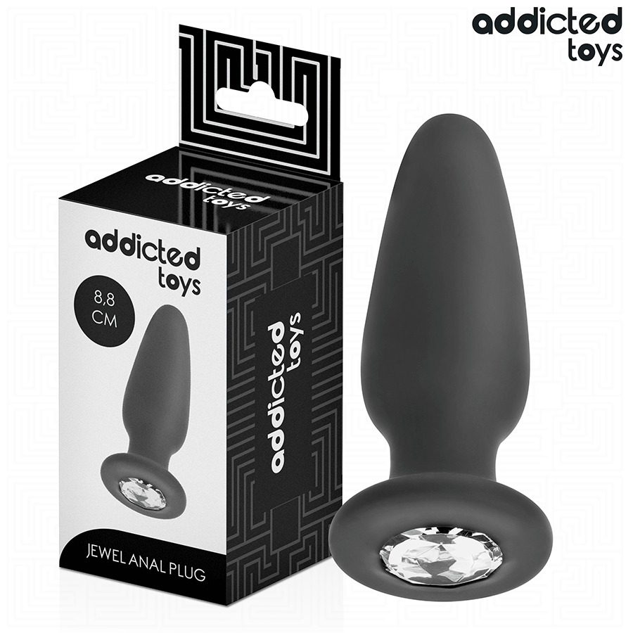 Plug Anal avec Bijou Taille S 8,8 cm - Addicted Toys