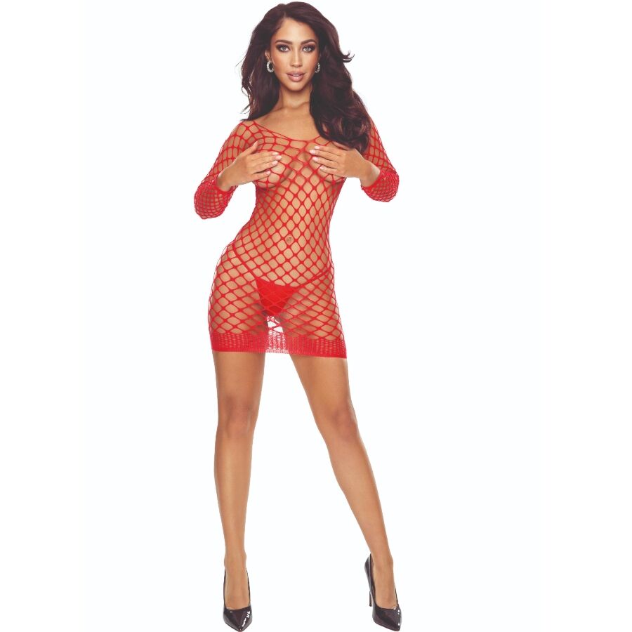 Bodystocking Résille BS108 Rouge - Passion