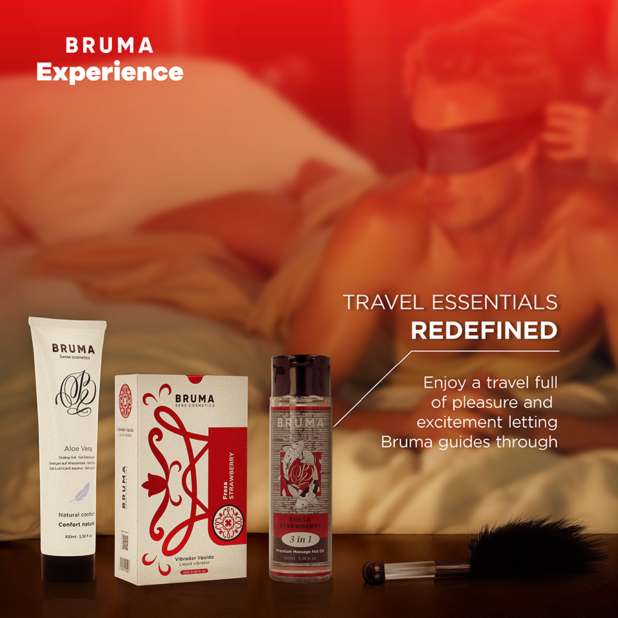 Kit de Massage Xperience Tentation Vibro Fraise - Bruma