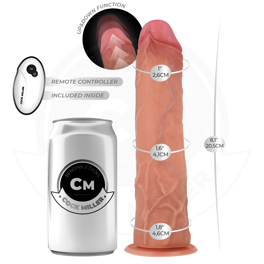 Gode Réaliste Cock Miller Poussée Automatique 20,5cm