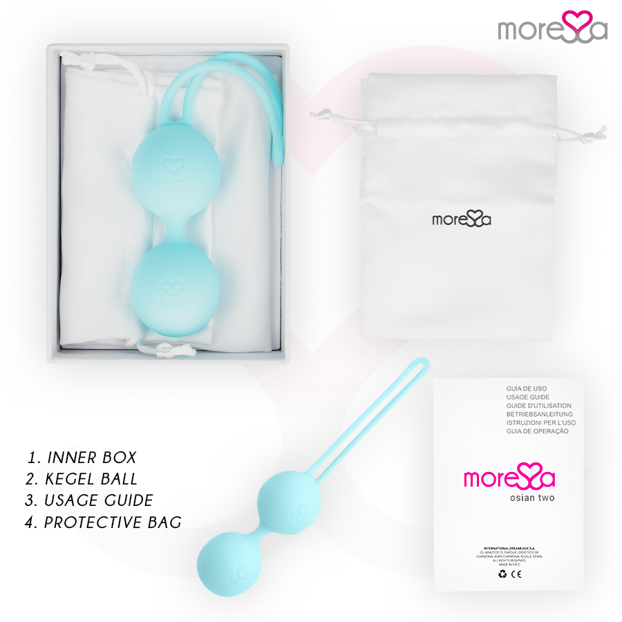 Moressa – Balle de Kegel 101 g pour le renforcement du périnée - Bleu