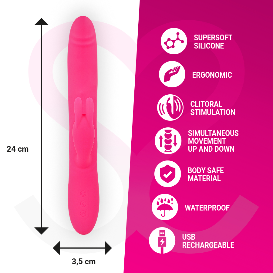Moressa – Sextoy Rabbit Rechargeable en Silicone Warren Rose