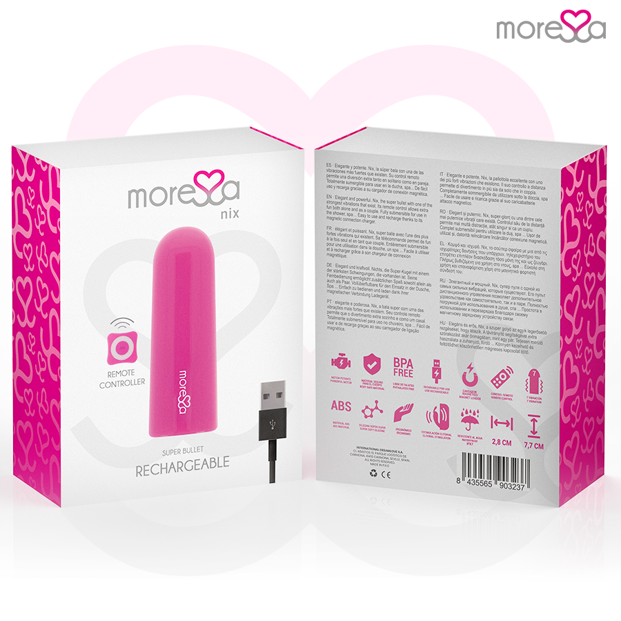 Vibromasseur Télécommandé Nix Rose - Moressa - MORESSA