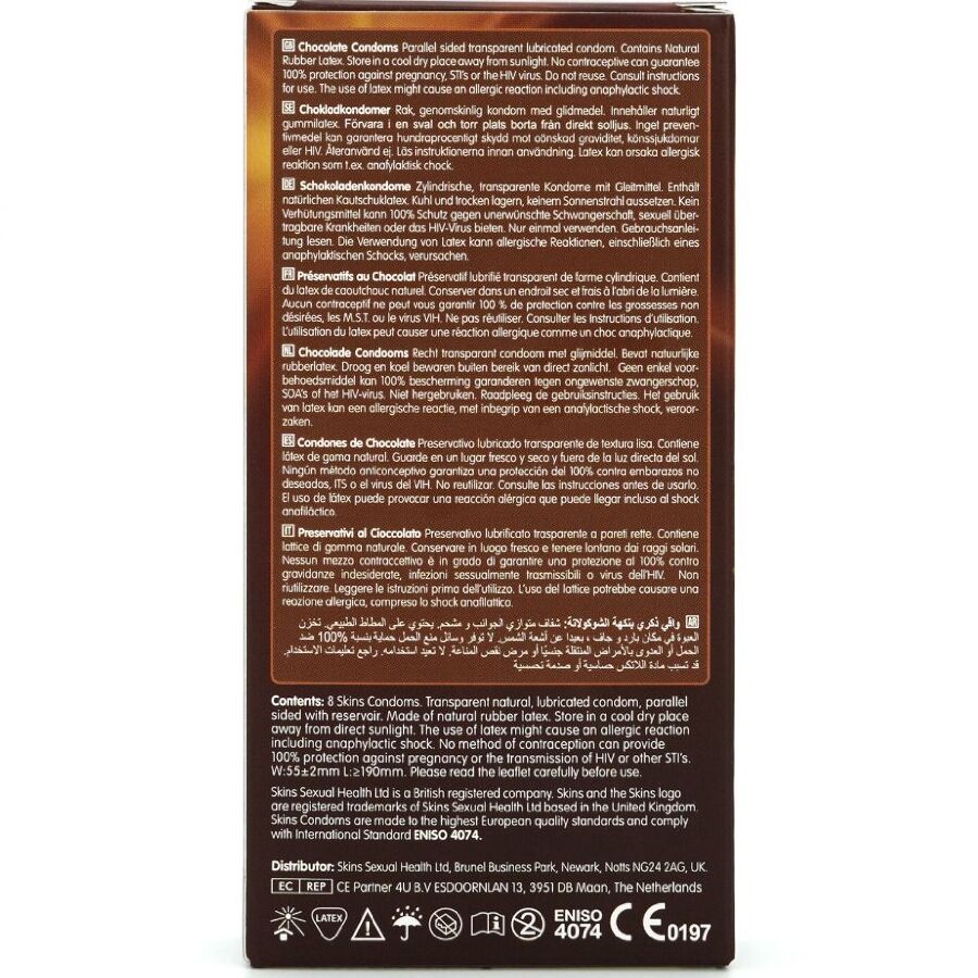 Préservatifs Chocolat Pack 8 Premium - Skins - SKINS