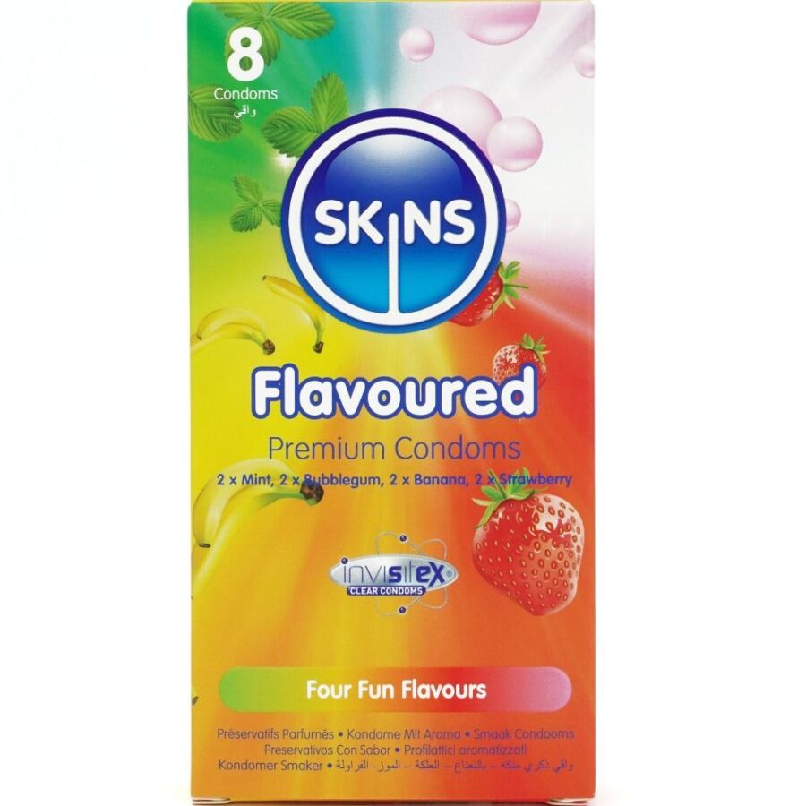 Préservatifs Multi-Saveurs Pack Premium x8 - Skins - SKINS