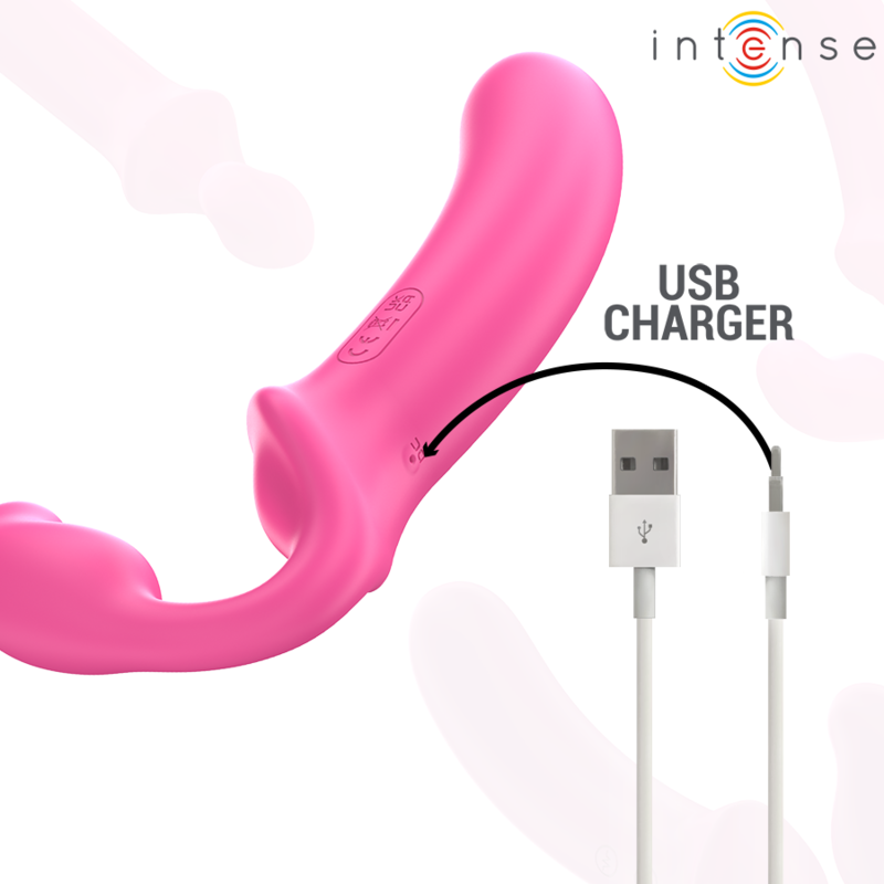 Vibromasseur Double Amy Rose 20cm avec Télécommande - Intense