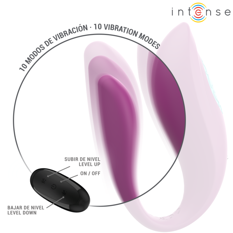 Vibrateur Annie Forme U Violet avec Télécommande - Intense