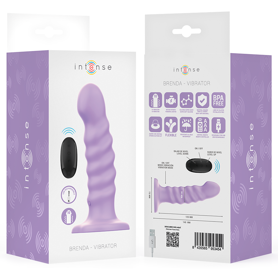Vibrateur Brenda Spirale Violet Taille M - Intense