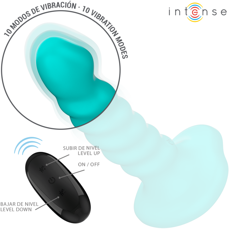 Vibrateur Buffy Design Spirale Bleu Taille S - Intense