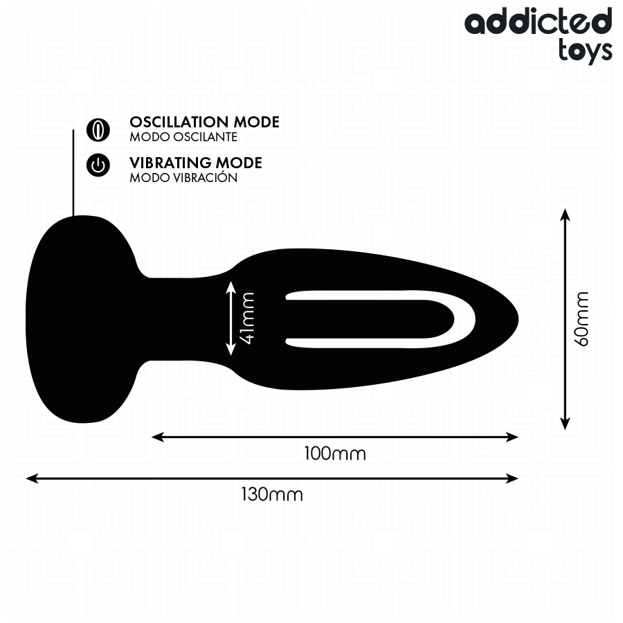 Plug Anal Langue Vibrante Télécommandé Noir - Addicted Toys