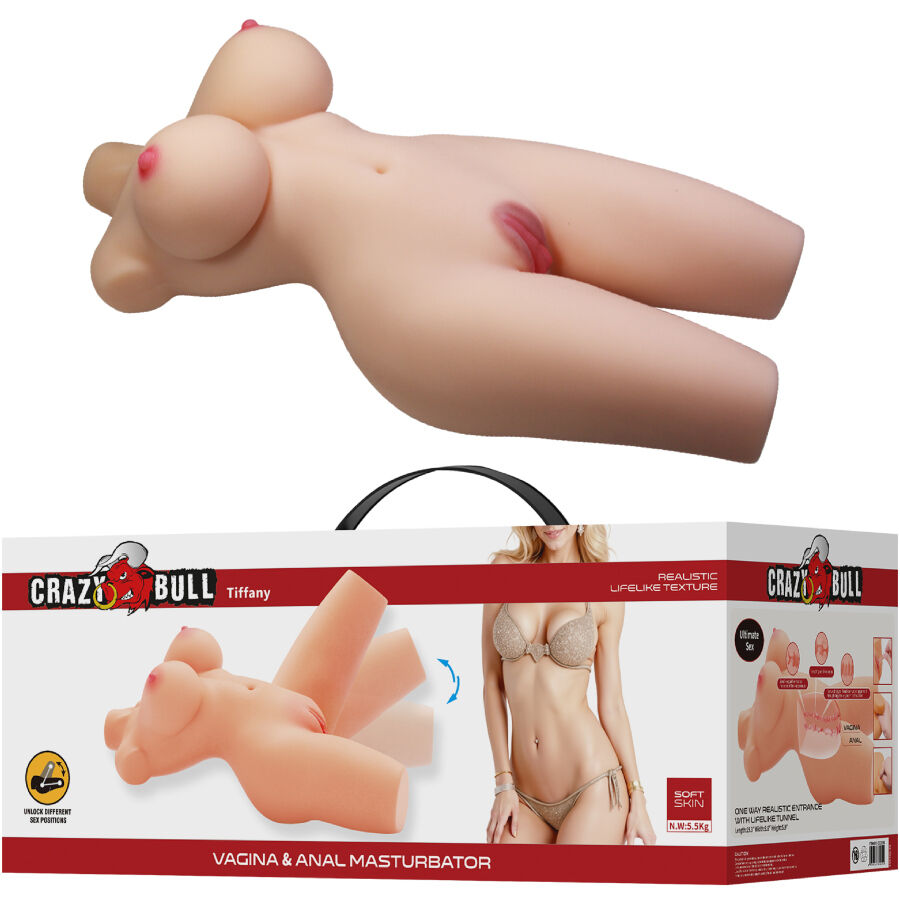 Realistischer Torso-Masturbator Tiffany mit zwei Öffnungen - Crazy Bull