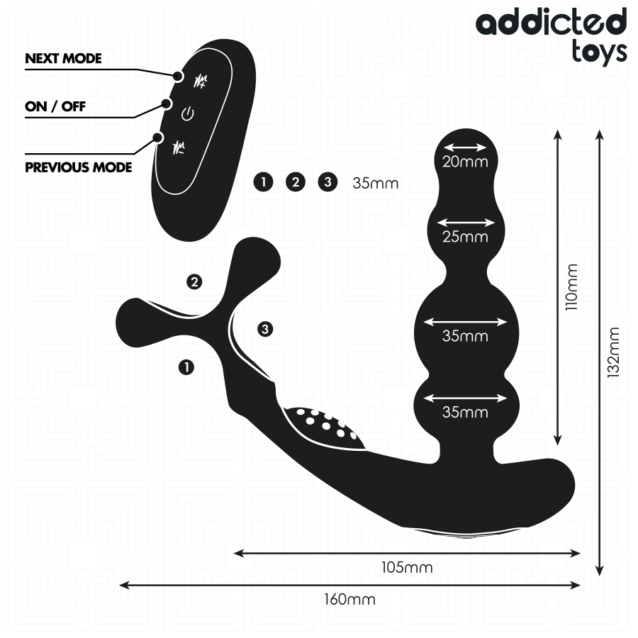 Masseur Prostate Rotatif Télécommandé - Addicted Toys