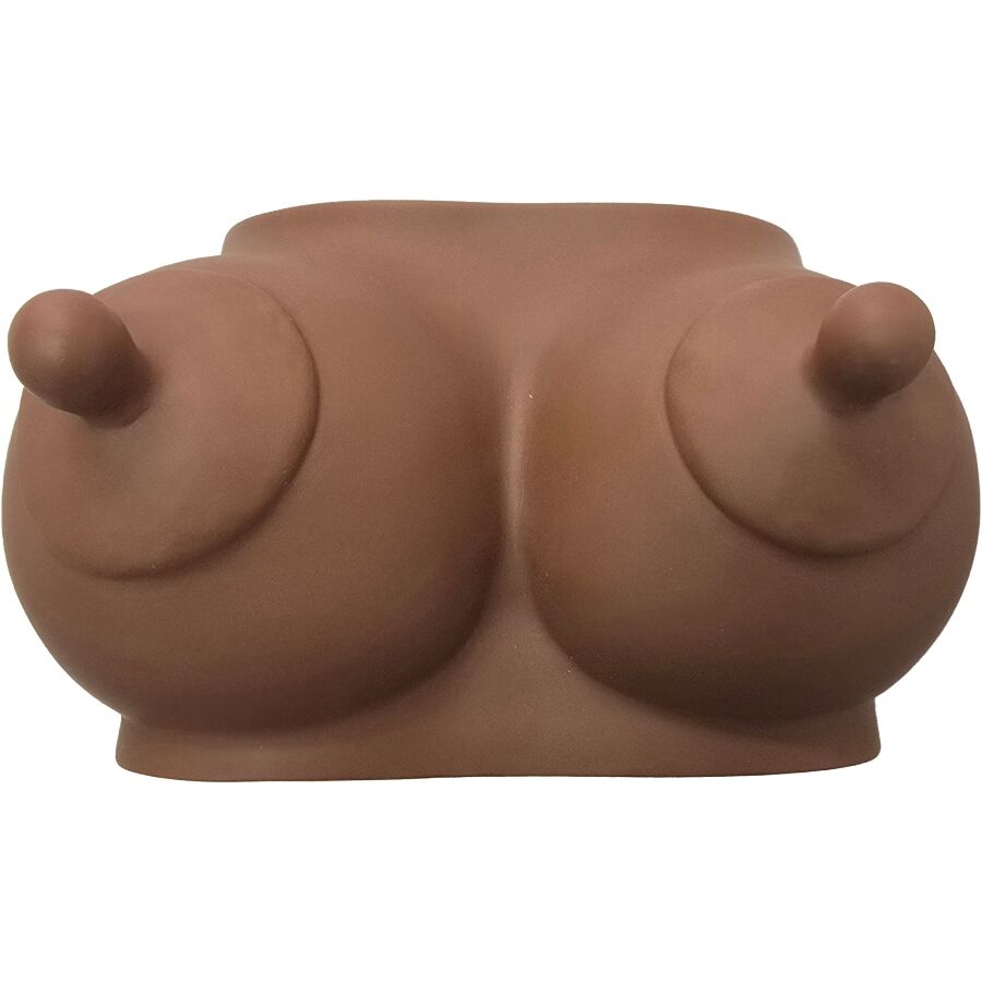 Tirelire Humoristique Seins Ton Foncé - Diablo Picante