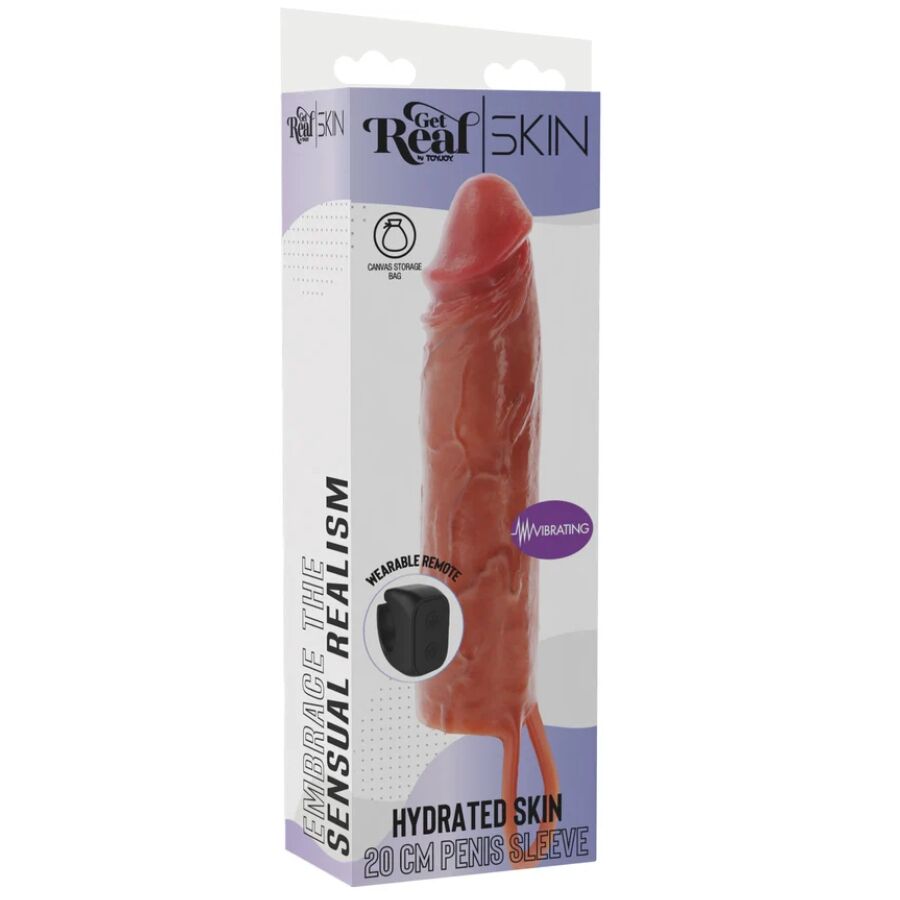 Manchon Pénien Vibrant Get Real Hydrated Skin Caramel - ToyJoy