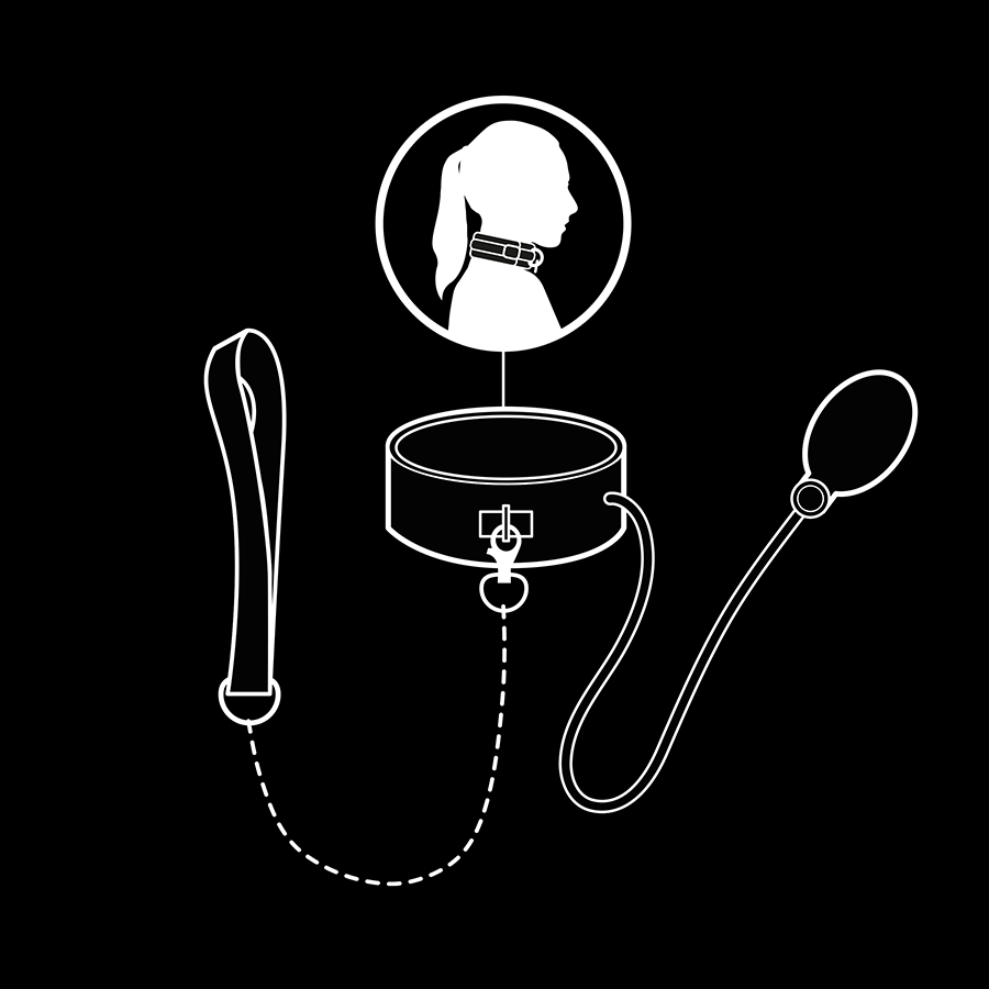 Collier BDSM Gonflable avec Chaîne - Fetish Submissive - FETISH SUBMISSIVE BONDAGE