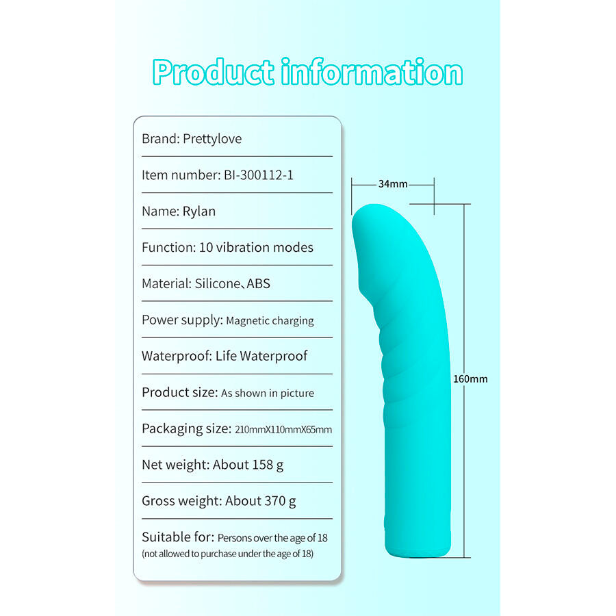 Vibromasseur Point G Rylan Bleu - Pretty Love