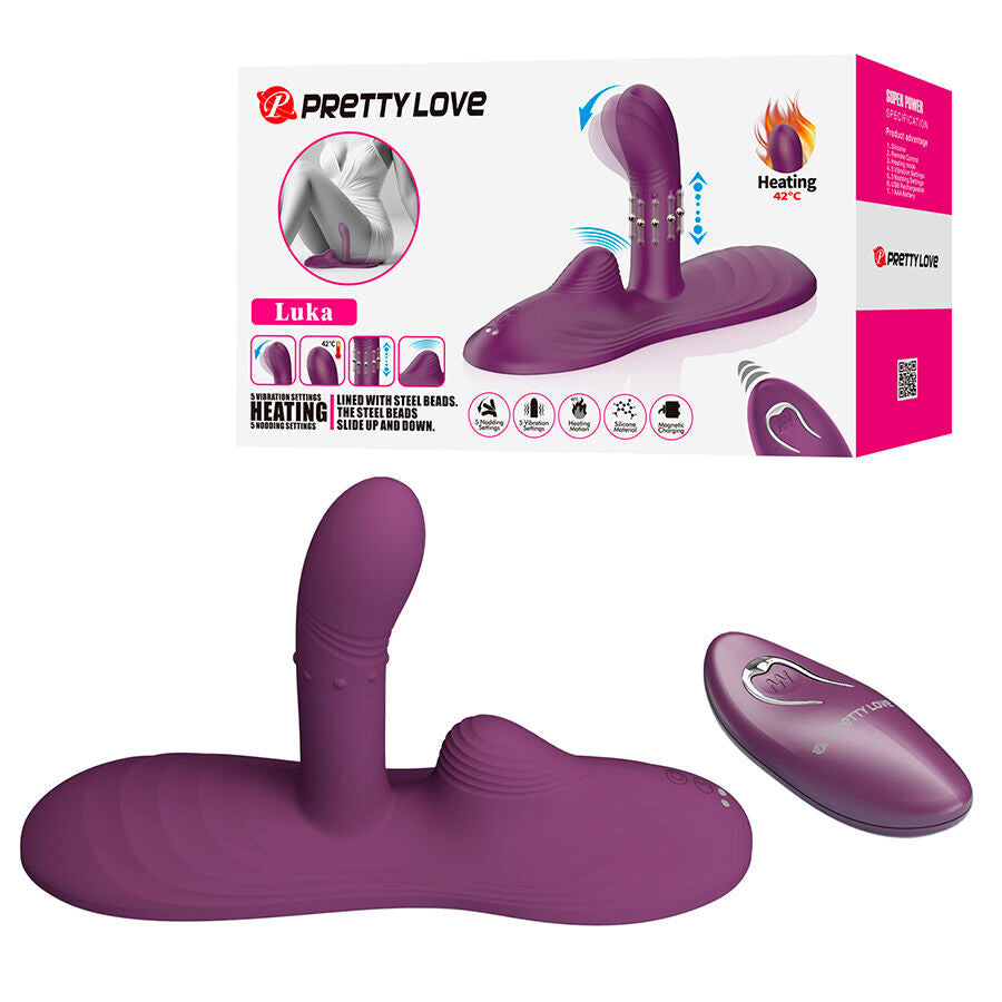 Vibrateur Position Assise Luka avec Chauffant - Pretty Love