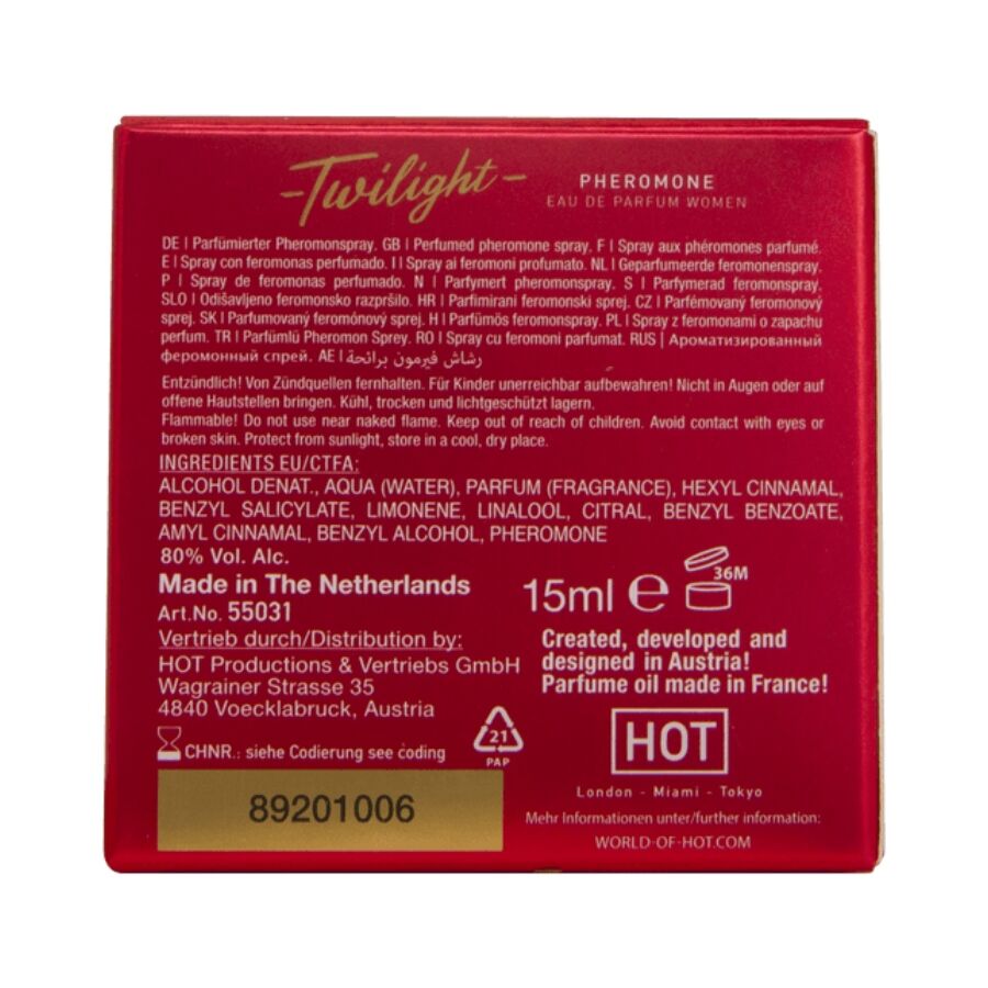 Parfum aux Phéromones Twilight 15ml - HOT