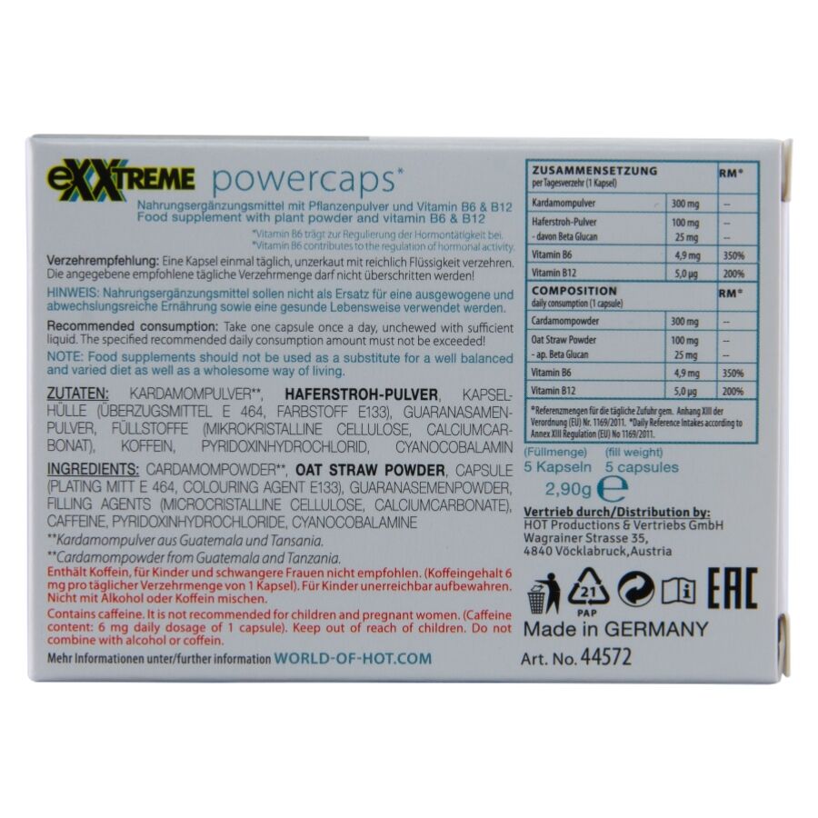 Complément Alimentaire Exxtreme Capsules Puissance Man - HOT